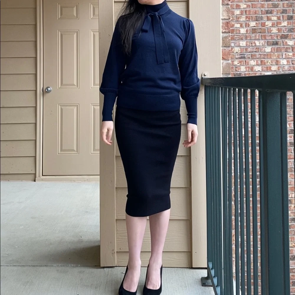 J.Crew tie-neck merino wool turtleneck sweater XS